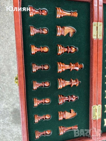  Шах в кожена кутия, снимка 3 - Шах и табла - 53919360