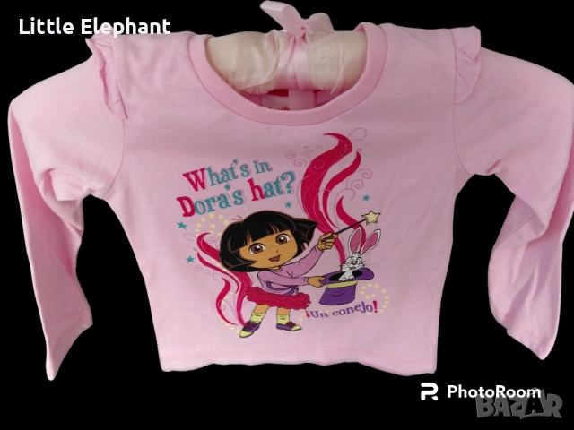 Блузка за 18-24 мес мом "Nickoledeon,Дора изследователката,What is in Doras hat",Англия/нова