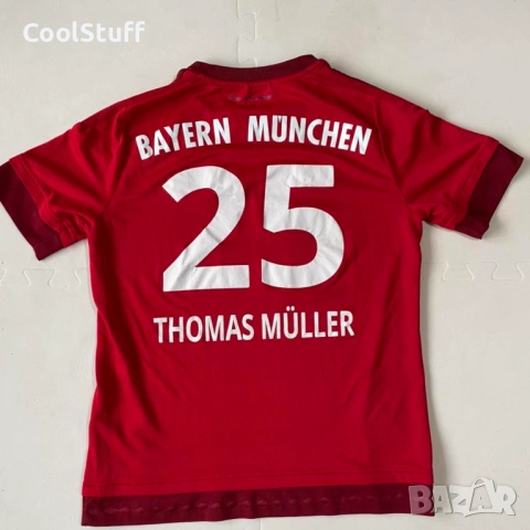 Оригинална Adidas Bayern Munchen 2011/12 Тениска Thomas Muller Размер 13-14 г, снимка 2 - Детски тениски и потници - 53847361