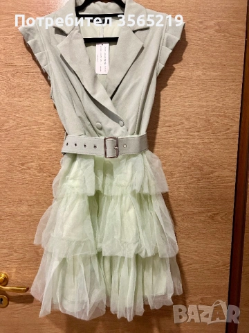 Дамска Рокля тип блейзер, снимка 3 - Рокли - 43468621