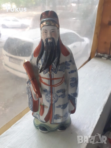 Статуетка китаец порцелан маркировки, снимка 3 - Антикварни и старинни предмети - 53423027