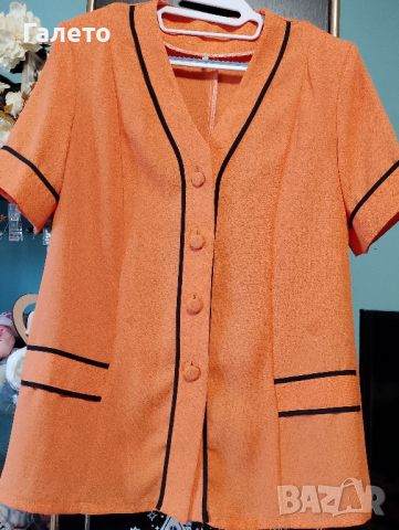Оранжево лятно сако Цена 10 лв 🍀, снимка 2 - Сака - 45717285