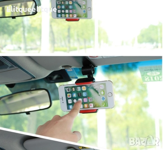 Стойка за мобилни устройства за автомобил, която се поставя върху сенника ST18, снимка 3 - Друга електроника - 52185408