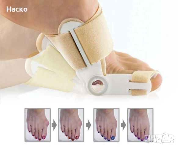Нощна шина за изпъкнало кокалче hallux valgus pro, снимка 2 - Ортези и протези - 53464546
