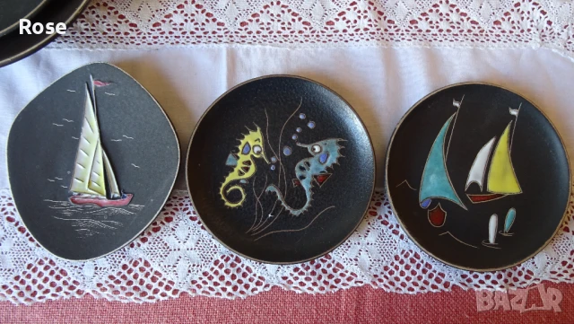 Чинии за стена художествена керамика Ruscha handarbeid , снимка 14 - Декорация за дома - 51138396