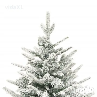 vidaXL Изкуствена коледна елха със сняг, зелена, 120 см, PVC и PE(SKU:328492), снимка 3 - Декорация за дома - 48342426