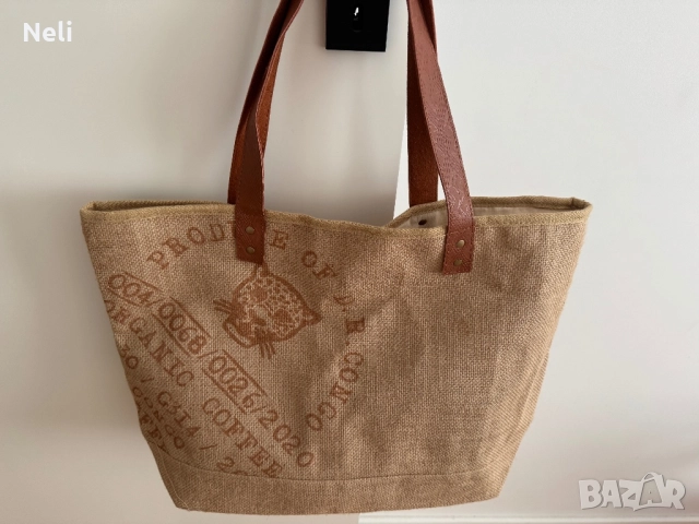 Чанта от юта и раничка от плат, снимка 2 - Чанти - 50876964