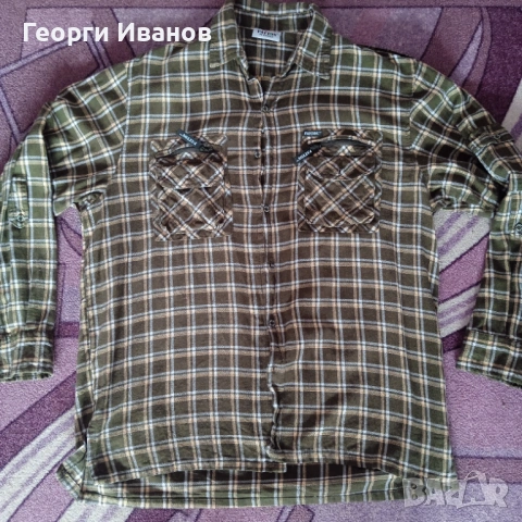 PATTON XXL MADE IN ITALY plaid hiking shirt ловно-туристическа риза