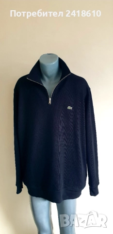Lacoste Classic Fit Cotton Knit  3/ 4 Cip Size / 8 - 3XL НОВО! ОРИГИНАЛ! Мъжка Блуза с 3/4 Цип, снимка 9 - Пуловери - 52538921