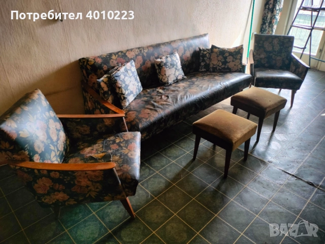 Холна гарнитура 2 фотьойла и 2 таботерки , снимка 5 - Дивани и мека мебел - 53695018