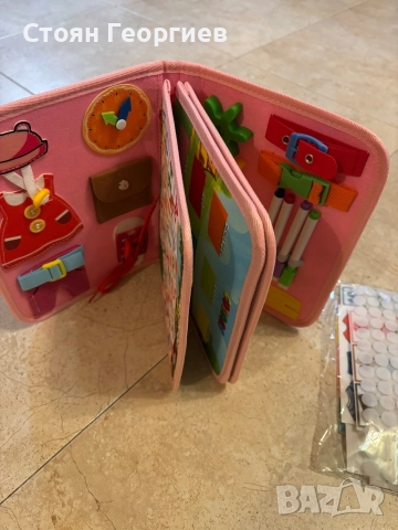 Бизиборд занимателно куфарче книжка Монтесори активна дъска за учене, снимка 5 - Образователни игри - 52632020