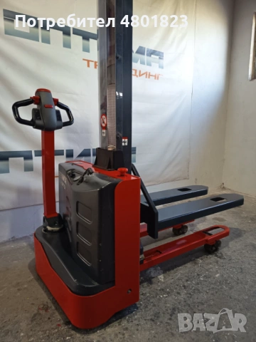Електрическа палетна количка-стакер LINDE MM10i, снимка 8 - Подемници - 54245984