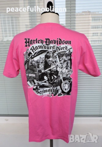 Harley Davidson Hamburg Nord Biker Shirt Size  Large, снимка 7 - Тениски - 53393606