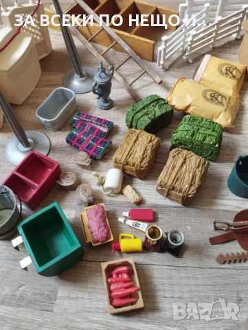 Ретро комплект миниатюри за макет на конюшня/ ферма за коне, снимка 2 - Антикварни и старинни предмети - 50434350