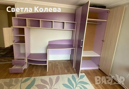 Секция, бюро, гардероб , снимка 3 - Секции и витрини - 51780422