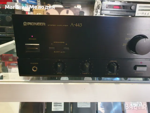 Усилвател Pioneer A-443 Две по 80 вата на 4 ома. В отлично техническо и визуално състояние., снимка 3 - Ресийвъри, усилватели, смесителни пултове - 47218133