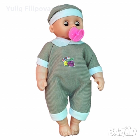 Кукла бебе с биберон – 25 см звук и забавление, снимка 2 - Кукли - 50958359