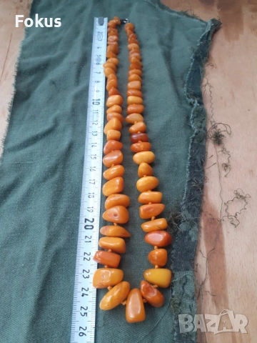 Кехлибар, накит, гердан, снимка 5 - Антикварни и старинни предмети - 53273612