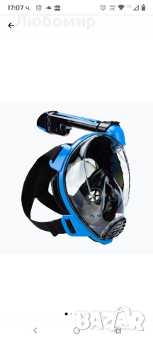 Маска за шнорхелинг, Cressi, силикон/поликарбонат, черно/синьо,S M, снимка 5 - Водни спортове - 52504153