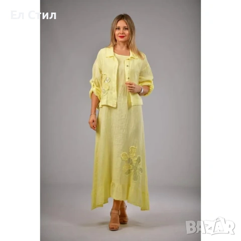 Рокля и късо яке комплект от две части, снимка 3 - Рокли - 53915592