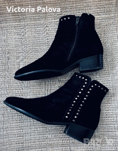 Стилни красиви боти GABOR естествен велур, снимка 7 - Дамски боти - 53906810