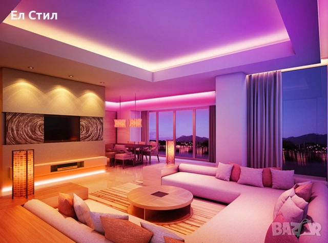 Лента с RGB LED диоди и дистанционно управление 5 метра, подходяща за кухненско осветление, снимка 2 - Лед осветление - 53866499