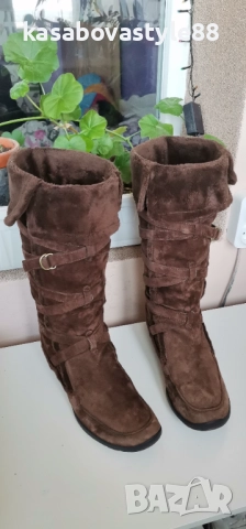 Ботуши Esprit Естествен велур 40.5н., снимка 9 - Дамски ботуши - 52957244