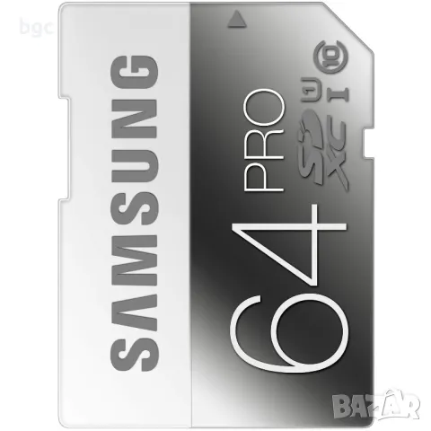 Нова Карта памет Samsung SDXC PRO 64GB, Class 10, USH-I, 60месеца гаранция, снимка 4 - Карти памет - 49629836
