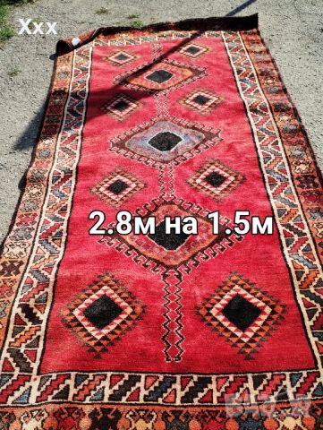 Ръчно тъкан вълнен истински килим.Антика за ценители.Произход Иран.