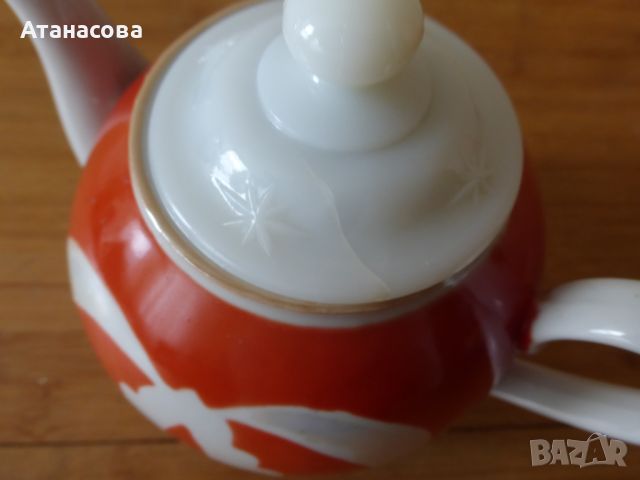 Украински порцеланов чайник 1960 г, снимка 10 - Аксесоари за кухня - 46073114