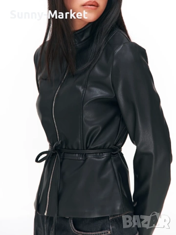 Дамско Премиум яке кожено, снимка 4 - Якета - 53507349