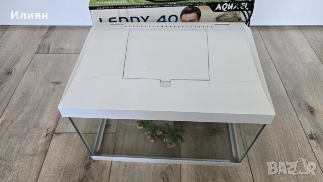 Аквариум Aquael Leddy 40, напълно оборудван + подарък камъчета и миди, снимка 3 - Аквариуми - 53772056