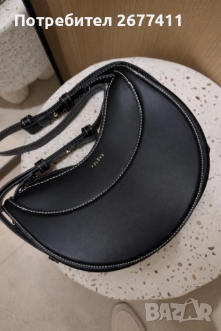 Polene дамска черна чанта , снимка 3 - Чанти - 53276327