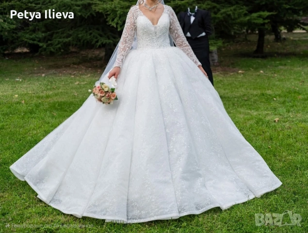 Булченска рокля с подарък було и 2ра рокля на супер изгодна цена, снимка 4 - Сватбени рокли - 53522057