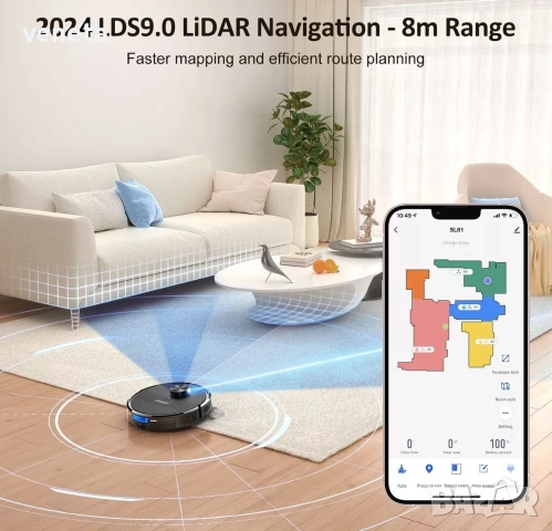 Робот прахосмукачка за косми от домашни любимци, килими, Lubluelu SL61 с моп Alexa, снимка 2 - Прахосмукачки - 53250288