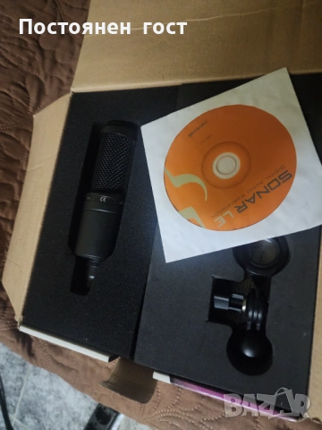 Продавам студиен микрофон AudioTechnica AT2020 , снимка 3 - Микрофони - 53603565