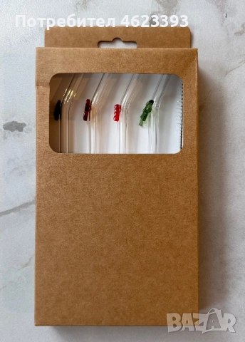 Коледен комплект сламки за многократна употреба