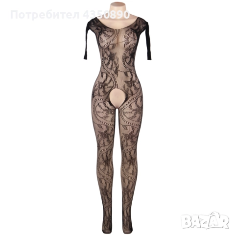 Еротично бельо - боди с дълъг ръкав и отворено дъно за цяло тяло - Код: B726, снимка 11 - Бельо - 52016582