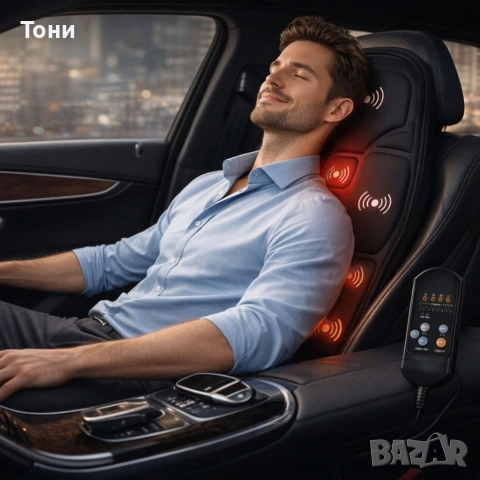 Масажна седалка с подгряване – комфорт и облекчение за тяло, което е уморено от седене, снимка 6 - Масажори - 53221935