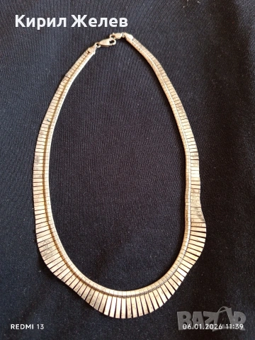 Винтидж сребърно колие тип яка стил КЛЕОПАТРА ювелирна изработка 52388