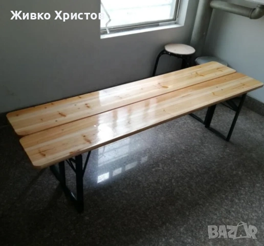 Сгъваеми дървени пейки, снимка 2 - Градински мебели, декорация  - 53884791