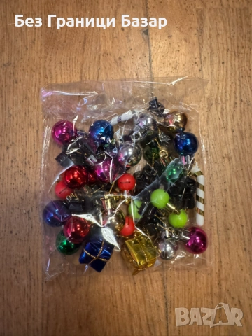 Нов Комплект коледни декорации за брада, многоцветни, за парти и подарък