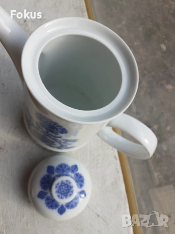 Чайник немски порцелан кобалт маркировка, снимка 4 - Антикварни и старинни предмети - 53388629