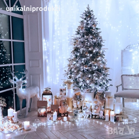 Коледни външни лампички иглички 5м 150 диода с гръмотевичен флаш ефект, снимка 2 - Лед осветление - 52264834