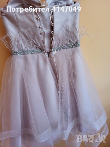 Къса рокля с пера, снимка 7 - Рокли - 46415707