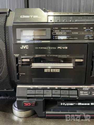 JVC-PCV2 Vintage 1988 Boom Box, снимка 5 - Радиокасетофони, транзистори - 53244286