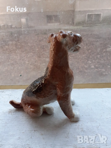 Колекционерска порцеланова фигура статуетка териер порцелан, снимка 3 - Антикварни и старинни предмети - 53444397