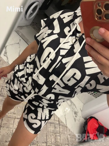 Спортен къс гащеризон с качулка , снимка 1