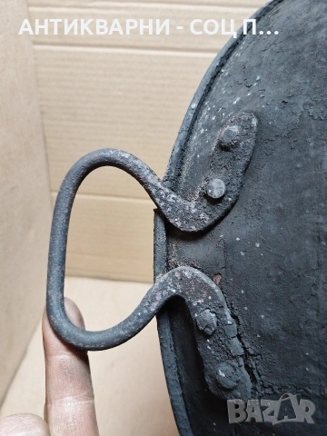 Соц Стара Ръчно Кована Медна Тава За Лютеница 20лт. Тегло 2кг. НОМЕР 101., снимка 9 - Антикварни и старинни предмети - 54010354