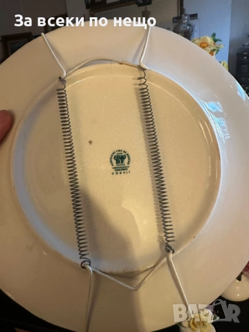 EPIAG Carlsbad Czechoslovakia- уникална красота изобразена върху превъзходно плато 24.5 см Код P1824, снимка 7 - Сервизи - 53002310